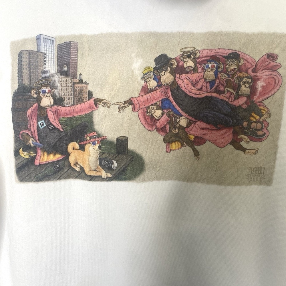 Apesthetics x MetaFactory White BAYC NFT Creation of Adam Hoodie XL Limited /250
